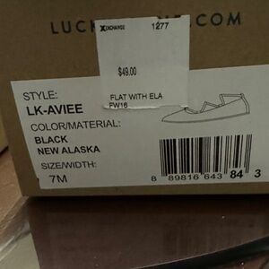 Lucky Brand Black New Alaska Flats